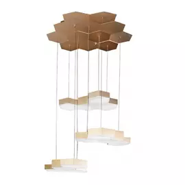 750221 (MD13003032-12А) Люстра подвесная FAVO LED-60W 2880LM Satin Gold 3000K (в комплекте)