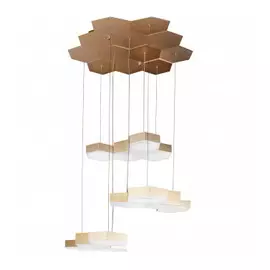 750223 (MD13003032-12А) Люстра подвесная FAVO LED-60W 2880LM Satin Gold 4000K (в комплекте)