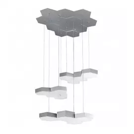 750224 (MD13003032-12А) Люстра подвесная FAVO LED-60W 2880LM Silver 4000K (в комплекте)