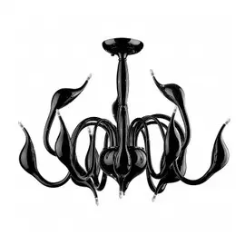 751027 (MX8098-12A) Люстра потол. Cigno collo 12х20W G4 ЧЕРНЫЙ (в комплекте)