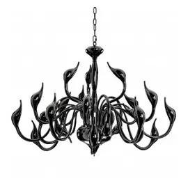 751247 (MD8098-24A BK) Люстра подв. Cigno collo 24х20W G4 ЧЕРНЫЙ (в комплекте)