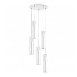 756056 (MD6913-5A) Люстра CILINO 5х40W GU10 MATT WHITE (в комплекте)