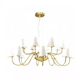 758162 (MD7116-16А) Люстра подв. DIAFANO 16х40W G9 ЗОЛОТО/БЕЛЫЙ (в комплекте)