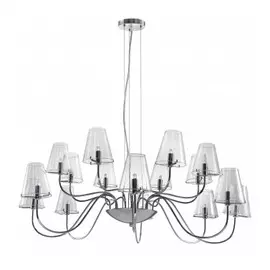 758164 (MD7116-16А) Люстра подв. DIAFANO 16х40W G9 ХРОМ/ПРОЗРАЧНЫЙ (в комплекте)