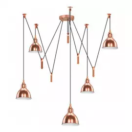 761053 (MD17003036-5A) Люстра ACROBATA 5х40W E14 МЕДЬ (в комплекте)