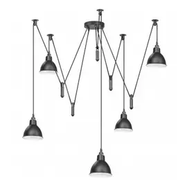 761057 (MD17003036-5A) Люстра ACROBATA 5х40W E14 ЧЕРНЫЙ (в комплекте)