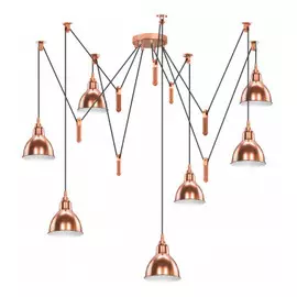 761073 (MD17003036-7A) Люстра ACROBATA 7х40W E14 МЕДЬ (в комплекте)