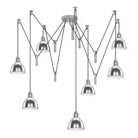 761074 (MD17003036-7A) Люстра ACROBATA 7х40W E14 ХРОМ (в комплекте)