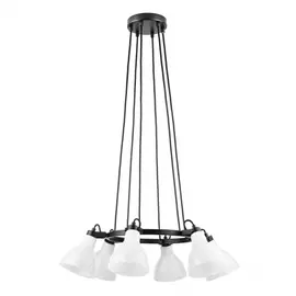 761160 (MD9114-6B) Люстра ACROBATA 6х40W E14 ЧЕРНЫЙ/БЕЛЫЙ (в комплекте)