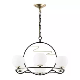 762077 (MD2076/6+1) Люстра ENNA 7х40W E14 ЧЕРНЫЙ/ЗОЛОТО (в комплекте)