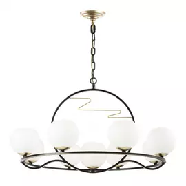 762097 (MD2076/8+1) Люстра ENNA 9х40W E14 ЧЕРНЫЙ/ЗОЛОТО (в комплекте)