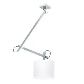 766019 (MD2344-S) Люстра MECCANO (2 КОР!) 1x60W E27 ХРОМ/БЕЛЫЙ ткань (в комплекте)