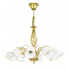 796183*** (SD1115-8) Люстра ESEDRA 8x40W E27 GOLD FOIL ткань (в комплекте)