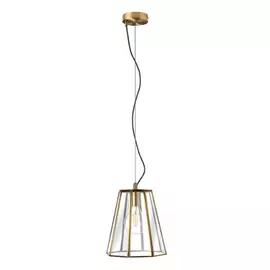 798121 (MD7961-1E) Люстра GENNI 1х40W E27 ЛАТУНЬ/ПРОЗРАЧНЫЙ (в комплекте)