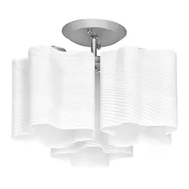 802031 (MC998-3A) Люстра NUBI ONDOSO 3х40W E27 ХРОМ/БЕЛЫЙ ПОЛОСАТЫЙ (в комплекте)