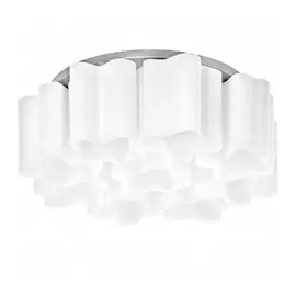 802090 (MC998-9A) Люстра NUBI 9х40W E27 БЕЛЫЙ/ ХРОМ (в комплекте)