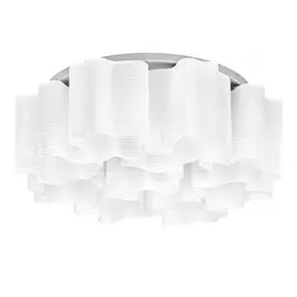 802091 (MC998-9A) Люстра NUBI ONDOSO 9х40W E27 БЕЛЫЙ/ ХРОМ ПОЛОСАТЫЙ (в комплекте)