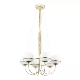 803263 (MD9923-6A) Люстра GLOBO 6х40W E14 ШАМПАНЬ/БЕЛЫЙ (в комплекте)