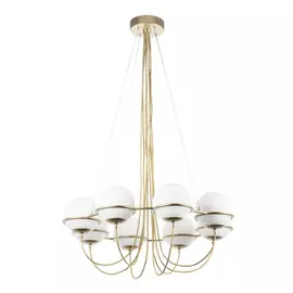 803283 (MD9923-8A) Люстра GLOBO 8х40W E14 ШАМПАНЬ/БЕЛЫЙ (в комплекте)