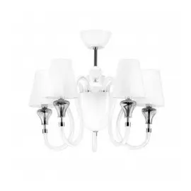 809056 (MС2070-5W) Люстра OTTO 5х25W E14+1х40W G9 БЕЛЫЙ (в комплекте)