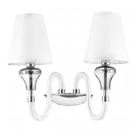 809626 (MB2070-2) Бра OTTO 2х40W E14 БЕЛЫЙ ткань (в комплекте)