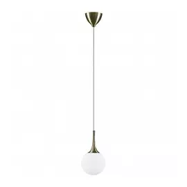 813011 (MD5085-1EB) Подвес GLOBO 1х40W E14 electroplating bronze/white (в комплекте)