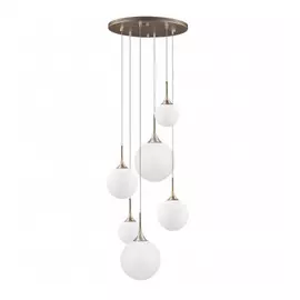 813063 (MD5081A-6GL) Люстра GLOBO 6х40W E14 champagne gold/white (в комплекте)