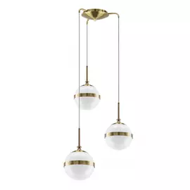 813131 (MD1803A-3EB) Люстра GLOBO 3х40W E14 electroplating bronze/white (в комплекте)