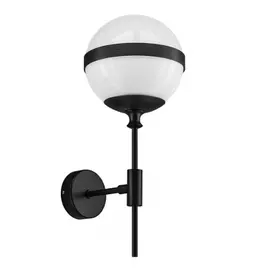 813617 (MB1803-1BL) Бра GLOBO 1х40W E14 black/white (в комплекте)