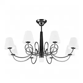 814097 (MC5082-8+1BL) Люстра потол VORTICO 8х40W G9+1х40W G9 ЧЕРНЫЙ/БЕЛЫЙ (в комплекте)