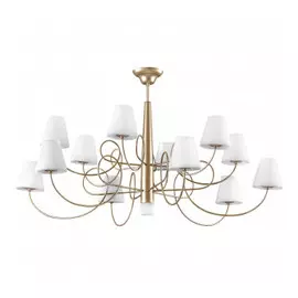 814133 (MC5082-12+1CG) Люстра потол VORTICO 12х40W G9+1х40W G9 ШАМПАНЬ/БЕЛЫЙ (в комплекте)
