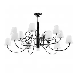 814137 (MC5082-12+1BL) Люстра потол VORTICO 12х40W G9+1х40W G9 ЧЕРНЫЙ/БЕЛЫЙ (в комплекте)