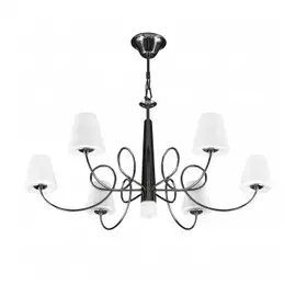 814277*** (MD5082-6+1BL) Люстра подв VORTICO 6х40W G9+1х40W G9 ЧЕРНЫЙ/БЕЛЫЙ (в комплекте)
