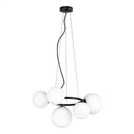 815057 (MD9502/5A) Люстра GLOBO 5х40W G9 МАТОВЫЙ ЧЕРНЫЙ (в комплекте)