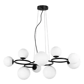 815097 (MD9502/9A) Люстра GLOBO 9х40W G9 МАТОВЫЙ ЧЕРНЫЙ (в комплекте)