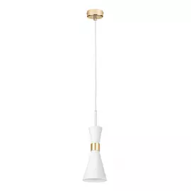 816016 (MD8506/1A) Люстра DUMO 1х40W E14 БЕЛЫЙ МАТОВЫЙ/ЗОЛОТО (в комплекте)