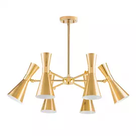 816061 (MD8506/6A) Люстра DUMO 6х40W E14 ЛАТУНЬ/ЗОЛОТО (в комплекте)