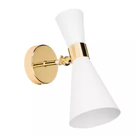 816616 (MB8506/1A) Бра DUMO 1х40W E14 БЕЛЫЙ МАТОВЫЙ/ЗОЛОТО (в комплекте)