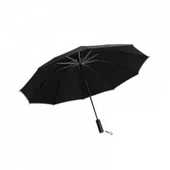 Автоматический зонт с фонариком Xiaomi Konggu Reverse Ten Bone Sunscreen Automatic Lighting Umbrella Black