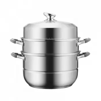 Кастрюля-пароварка Xiaomi Crystal Kitchen Stainless Steel Steam Pot 3 Layer (JC-ZG01)