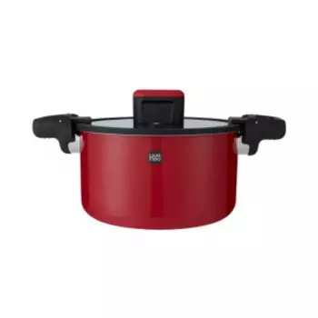 Кастрюля-скороварка из нержавеющей стали Huo Hou Stainless Steel Pressure Cooker Red