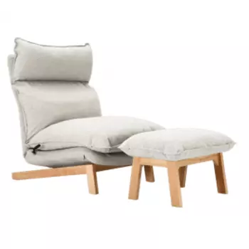 Комплект кресло-реклайнер и подставка для ног Xiaomi 8H Freely Adjustable Lounge Sofa And Footstool Beige (ST1+ST1-1)