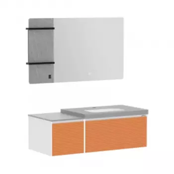 Комплект мебели для ванной комнаты Diiib Tixiang Rock Board Bathroom Cabinet 1200mm (DXYSG003-1200) (тумба с керамической раковиной, тумба, полотенцесушители, зеркало, без смесителя)