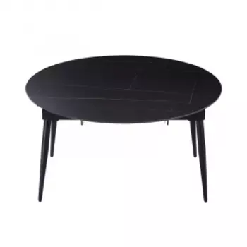 Круглый обеденный раздвижной стол Xiaomi 8H Jun Telescopic Rock Board Dining Table 1.35х1.35 m/0.8 х0.75 m Black (YB4)