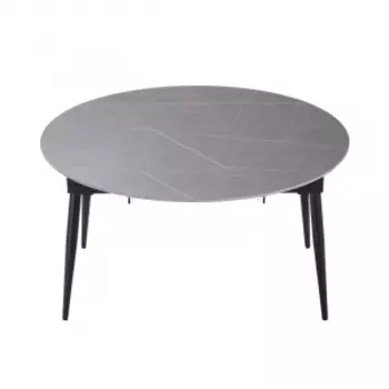 Круглый обеденный раздвижной стол Xiaomi 8H Jun Telescopic Rock Board Dining Table 1.35х1.35 m/0.8 х0.75 m Grey (YB4)