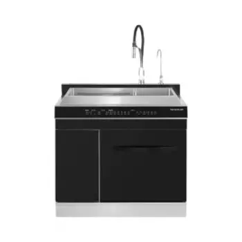 Модульная кухонная мойка с посудомоечной машиной Xiaomi Mensarjor Smart Integrated Sink Dishwasher Integrated Cabinet Stainless Steel Double Tank Standard Model (стандартная версия с ультразвуковой очисткой) (JJS-90S02U-D)