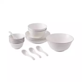 Набор керамической посуды YanSe Set of Ceramic Dishes White 15 приборов