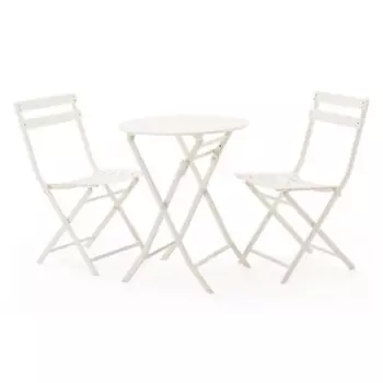 Набор обеденной мебели Складной круглый стол и 2 стула Xiaomi MWH Colorful Folding Round Table And 2 Folding Chair Set White