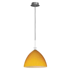 Подвесной светильник Lightstar Agola MD5021-1SO 1x40W E14 (в комплекте) Хром-Янтарь (810033)