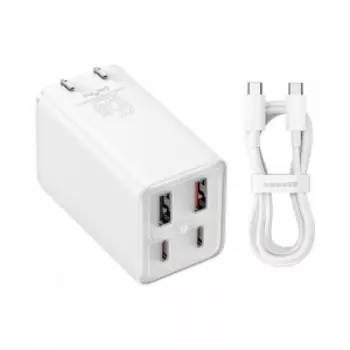 Сетевое зарядное устройство Xiaomi Baseus GaN6 Pro Fast Charger 65W White (CCGAN65C6)
